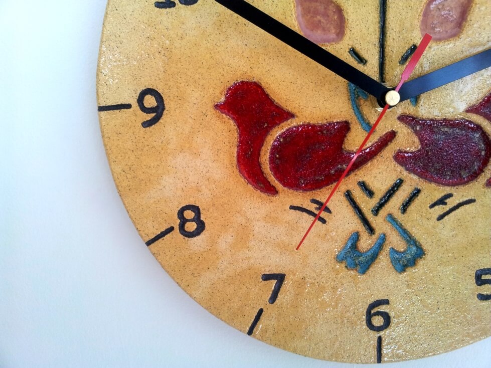 zegar ludowy rękodzieło