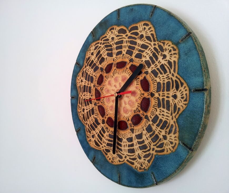 unikatowy zegar folkowy