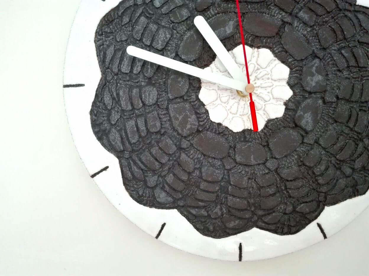 zegar ścienny czerń i biel