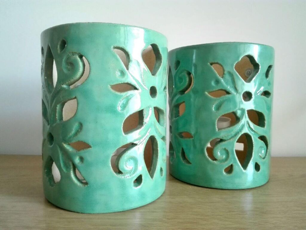 kinkiet niebieski unikatowy