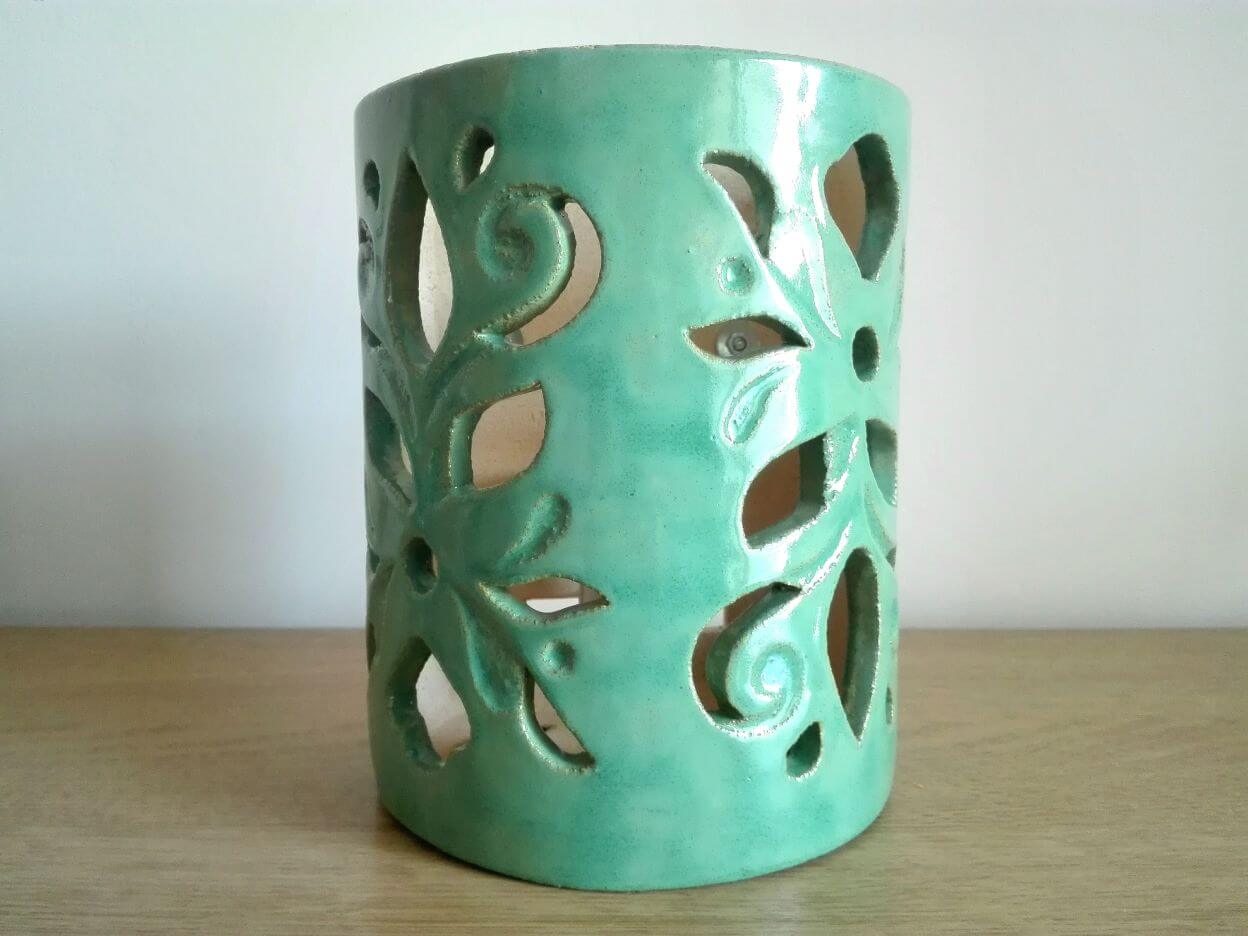 kinkiet niebieski ręcznie wykonany