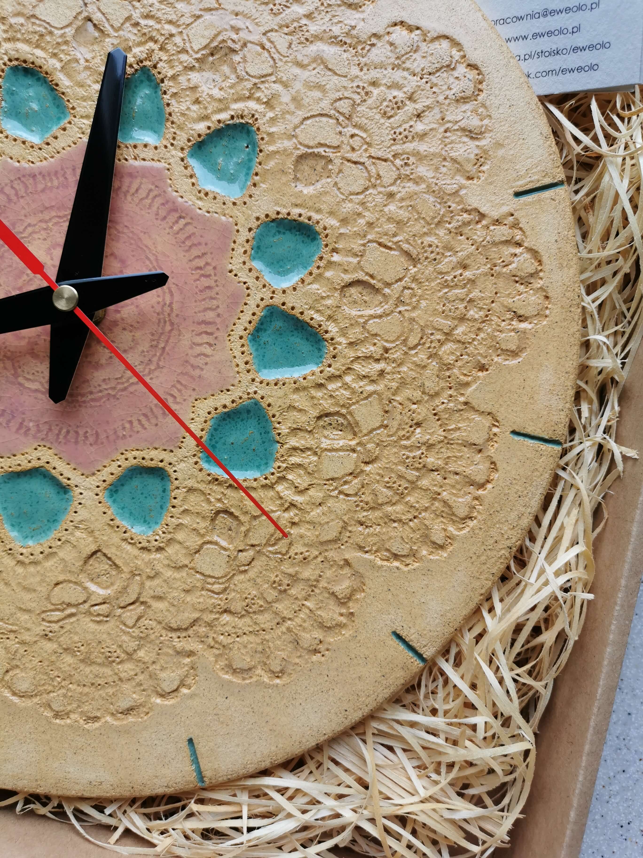 Eweolo glina na ścianie Zegar niebanalny