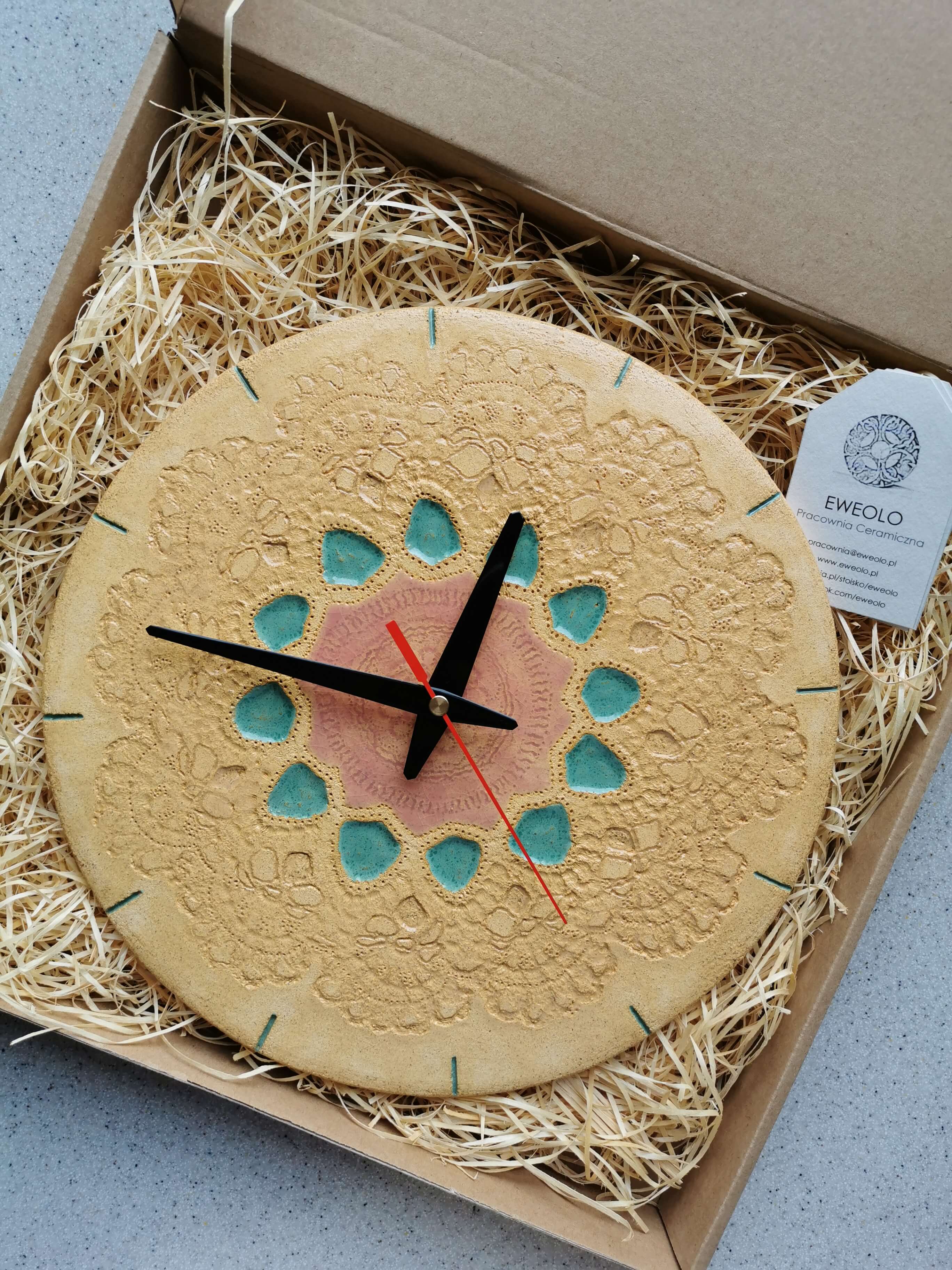 eweolo Zegar ścienny w stylu wiejskim 